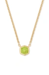 Kendra Scott Davie Pendant Necklace In Green Peridot