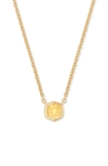 Kendra Scott Davie Pendant Necklace In Yellow Light Citr