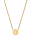 Kendra Scott Davie Pendant Necklace In Light Citrine