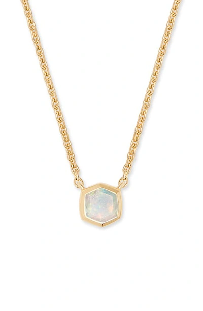 Kendra Scott Davie Pendant Necklace In Ethiopian Opal