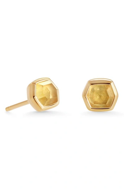 Kendra Scott Davie Stud Earrings In Light Citrine