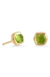 Kendra Scott Davie Stud Earrings In Green Peridot