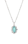 Kendra Scott Piper Pendant Necklace In Variegated Turquoise