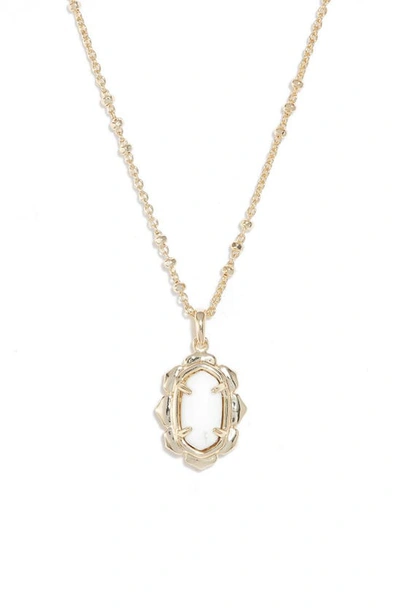 Kendra Scott Piper Pendant Necklace In White Howlite