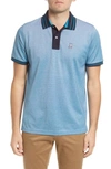 Psycho Bunny Milton Contrast Collar Polo Shirt In Seaport Blue