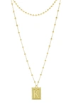 Panacea Initial B Dot Layered Pendant Necklace In Gold - K
