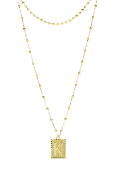 Panacea Initial B Dot Layered Pendant Necklace In Gold - K