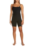Beyond Yoga Space Dye Get In Gear Biker Jumpsuit In Darkest Night