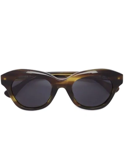 Linda Farrow Dries Van Noten X  Round Shaped Sunglasses - Brown