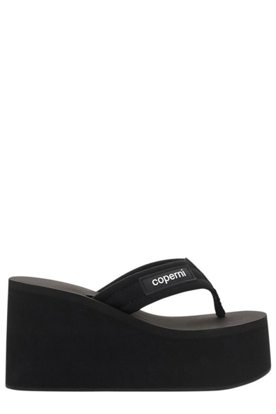 COPERNI COPERNI BRANDED LOGO DETAILED WEDGE SANDALS