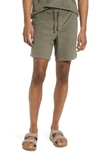 Treasure & Bond Terry Cloth Shorts In Olive Grove