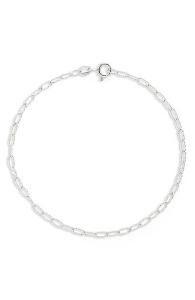 Bony Levy 14k Gold Textured Link Chain Bracelet In 14k White Gold