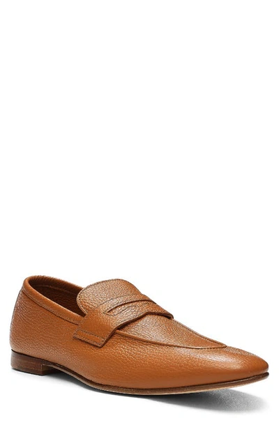 Donald Pliner Men's Tender Leather Penny Loafers In Taupe