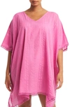 Sea Level Heatwave Cover-up Caftan In Hot Pink