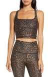 Beyond Yoga Softmark Square Neck Crop Tank In Chai Tortoise