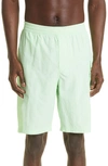 Y-3 Classic Utility Swim Trunks In Glow Green