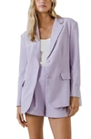Endless Rose Everyday Single-breasted Blazer In Purple