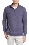 Black Clover Clyde Quarter Zip Performance Pocket Pullover In Midnight Navy