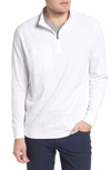 Black Clover Clyde Quarter Zip Performance Pocket Pullover In White