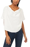 Free People Just Chill Cowl Neck T-shirt In White