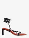 Miista Rounded Toe Leather Sandals In Yellow
