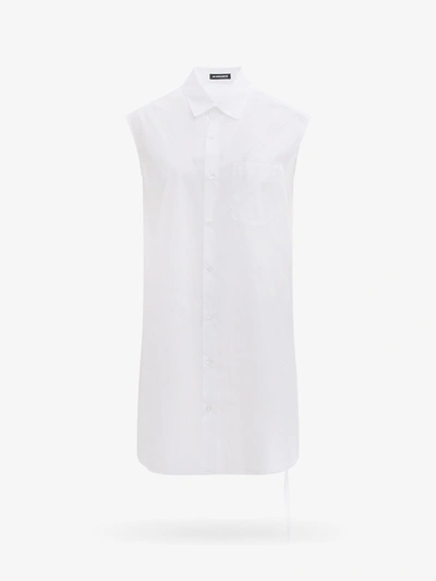 Ann Demeulemeester Amelie Sleeveless Shirt In White