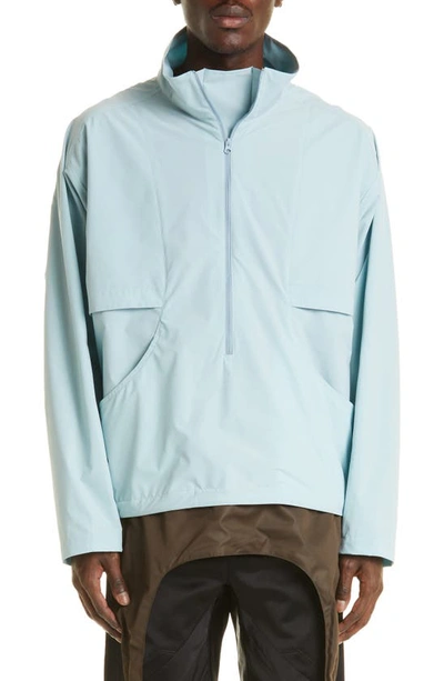 Kiko Kostadinov Depero Packable Pullover Aqua Khaki In Blue Kiko Kostadinov Depero Packable Pullover Aqua Khaki In Blue