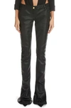 BALMAIN COATED LOW RISE FLARE CUFF BOOTCUT JEANS