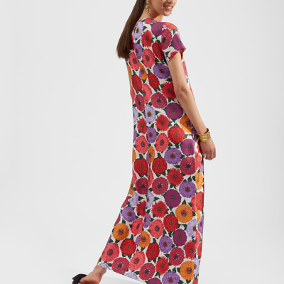 La Doublej Floral-print Midi Swing Dress In Multi