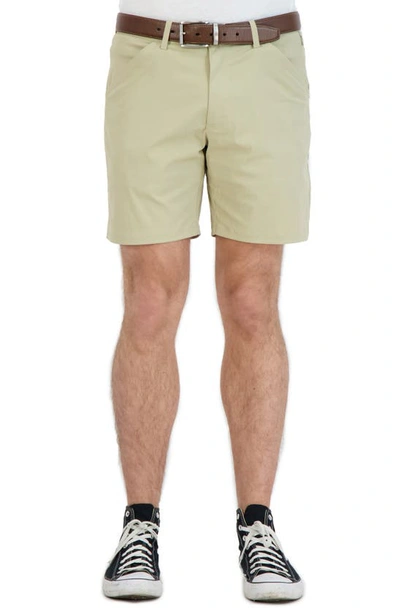 Levinas Everyday Stretch Chino Shorts In Khaki