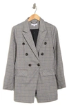 Belle & Bloom Too Cool For Work Plaid Blazer In Charcoal