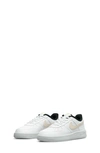 Nike Kids' Air Force 1 Sneaker In White/ Volt/ Black/ Light Bone