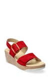 Mephisto Giulia Wedge Sandal In Scarlet