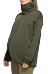 Nike Maternity Reversible Pullover In Medium Olive/heather/black