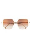 Cartier Polarized Square Sunglasses In Gold