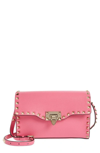 Valentino Garavani Medium Rockstud Leather Shoulder Bag In Feminine