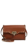 Valentino Garavani Medium Rockstud Leather Shoulder Bag In Selleria