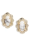 Kendra Scott Piper Stud Earrings In White Howlite