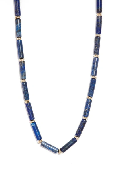 Kendra Scott Ember Beaded Stone Necklace In Blue Lapis