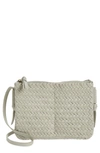Madewell The Knotted Crossbody Bag In Woven Leather In Ashen Sage