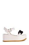 Beautiisoles Melanie Platform Sandal In White Leather