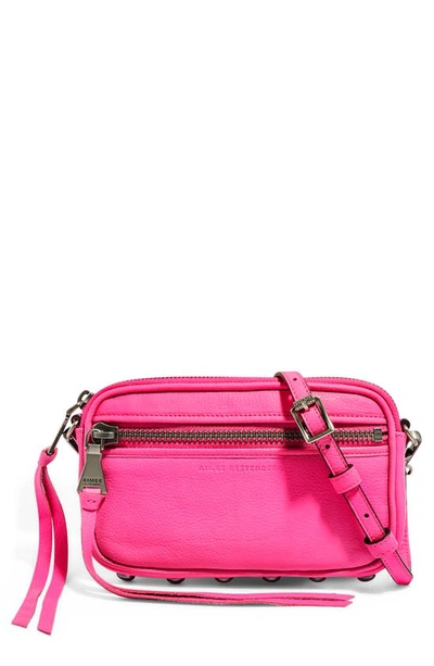 Aimee Kestenberg Let's Ride Mini Leather Crossbody Bag In Hot Pink