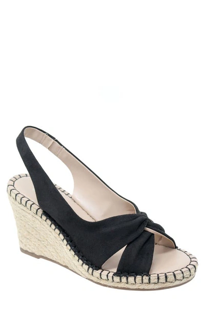 Charles By Charles David Notable Espadrille Wedge Slingback Sandal In Black