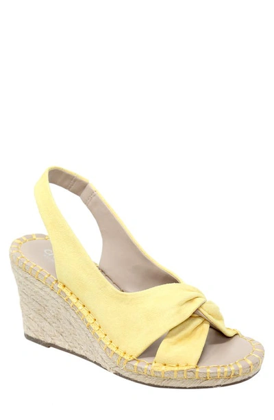 Charles By Charles David Notable Espadrille Wedge Slingback Sandal In Yellow