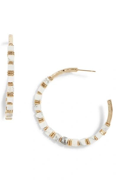 Kendra Scott Ember Hoop Earrings In White Howlite