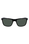 Nike Essential Endeavor Wraparound Sunglasses In Black/ Neptune Green/ Green