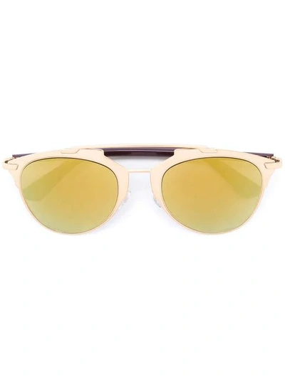 Dior 'reflected' Sunglasses In Yellow