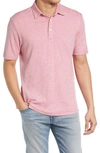 Faherty Cloud Cotton Blend Polo In Faded Flag Heather