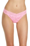 Hanky Panky Daily Lace Original Rise Thong In Glo Pink