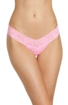 Hanky Panky Daily Lace Low Rise Thong In Glo Pink